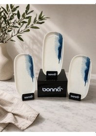 Resim 4'lü Blue Wave Hygge 14cm Oval Dish Kahvaltılık-meze-sos Çok renkli 