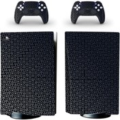 Resim Kt Grup Siyah Arkaplan Beyaz Kol Düğmeleri Playstation 5 Standart Disk Edition Sticker Kaplama Seti 