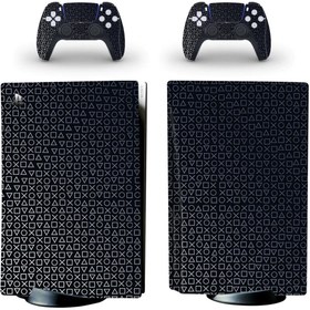 Resim Kt Grup Siyah Arkaplan Beyaz Kol Düğmeleri Playstation 5 Standart Disk Edition Sticker Kaplama Seti 