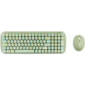 Resim Hunter Series Mınt Xt Retro Kablosuz Klavye ve Mouse Seti 