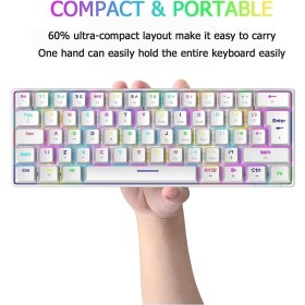 Resim Sarftech T60 Beyaz Rgb Klavye Kablolu Gaming Oyuncu Klavyesi T60 