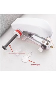 Resim JokeyKırtasiye Pratik El Tipi Mini Dikiş Makinası, Seyyar Seyahat Dikiş Makine 