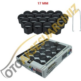 Resim A Kalite Mefsa Bijon Kapağı Düz 17 Mm Siyah 20 Li Set 