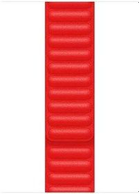 Resim Microsonic Apple Watch Ultra 3 için Kordon Leather Link Band Kırmızı [Watch Ultra 3 ile Uyumlu Kordon - Kırmızı] 