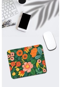 Resim Renkli Çiçek Baskılı Kaymaz Tabanlı Mouse Pad Mousepad 