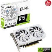 Resim ASUS Dual Geforce Rtx 3060 White Oc Dual-rtx3060-o8g-whıte 8gb Gddr6 128bit Dx12 Gaming (oyuncu) Ekr 