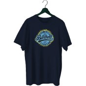 Resim Bluu Barbell Sporcu T-Shirt Bisiklet Yaka 