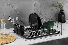 Resim Bulaşıklık Bulaşık Sepeti Tek Katlı Tabaklık Krom 