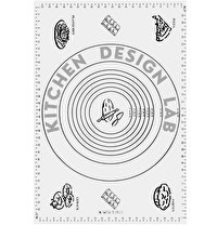 Resim Kitchen Design Lab Beyaz 45x65 CM 8'li Silikon Hamur Açma Matı Çelik Un Eleği ve Hamur Dinlendirme Poşeti 