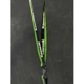 Resim Kawasakı Logolu Yeşil Çizgili Baskılı Motosiklet Boyunluk Modeli 