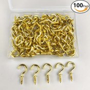 Resim 100 Adet Mini Vida Kancaları - Takı, El Sanatları & Ev Dekorasyonu için Çok Yönlü Metal Duvar & Tavan Montajları - Kolay Kurulum, Yerden Tasarruf Tasarımı 