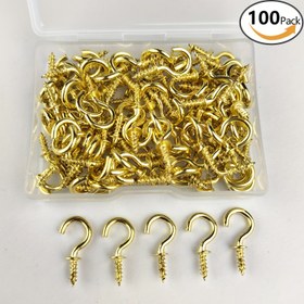 Resim 100 Adet Mini Vida Kancaları - Takı, El Sanatları & Ev Dekorasyonu için Çok Yönlü Metal Duvar & Tavan Montajları - Kolay Kurulum, Yerden Tasarruf Tasarımı 