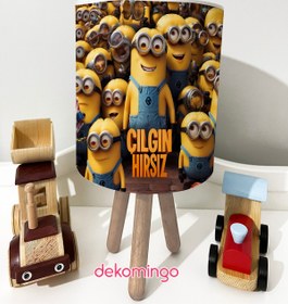 Resim dekomingo Çılgın Hırsız Desenli Bebek Çocuk Odası Masaüstü Abajur 