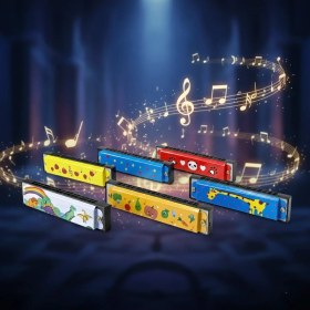 Resim Desenli Metal Mızıka 