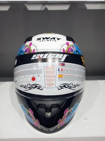 Resim Kask Çocuk Sway 815k Gloss Gırl Full Face Çok Renkli 