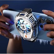 Resim Gaming Telefon Hava Soğutma Fanı 2 Kademe Metal Radyatör Soğutucu 
