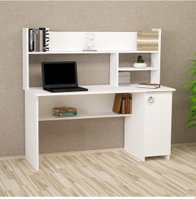 Resim Kalenderdekor1 Kalender Dekor Lucas 145 Cm Çalışma Masası Lc01 Beyaz 