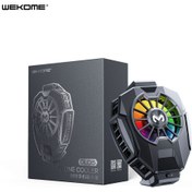 Resim wekome DL-05 Turbo RGB Işıklı İphone Samsung Uyumlu Isı Göstergeli Cep Telefonu Radyatörü Fan 