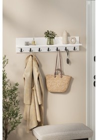 Resim Bofigo Portmanto Duvar Askılığı Elbise Askılığı Yıldız Beyaz 91 Cm Beyaz 