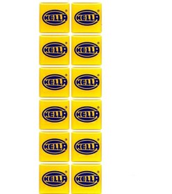 Resim Hella Damla Etiket Pulu 12'Li Sarı - Plaka Pul Sticker 