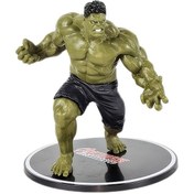 Resim 1 adet The Hulk Koleksiyon Figürü - Marvel Anime Karakteri, Yeşil Kaslı Siyah Şortlu Tasarım, PVC Malzeme, Canlı Renkler, Araba, Oda, Yatak Odası Dekoru İçin İdeal, Noel, Cadılar Bayramı, Yeni Yıl, Cadılar Bayramı Dekoru İçin Mükemmel Hediye | Cesur Karikatür Stili | Koleksiyon Figürü 