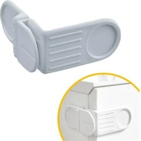 Resim Ozcmax Bebek Çocuk Güvenlik Çekmece ve Dolap İçin Kendiliğinde Yapışkanlı Vidasız Köşe Kapak Kilidi 