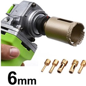 Resim Mermer Granit Fayans Beton Delme Pancı 6mm Sarı Elmas Karot 