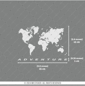 Resim Bay Etiket Cse11 Mat Gümüş Gri Renk Detaylı Kesim Dünya Haritasi 