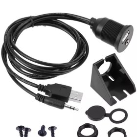 Resim Usb ve Aux Uzatma Kablosu Şase Portlu 