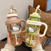 Resim Sanrio Hello Kitty Sporlu Pipetli Su Matarası - PPSU Darbeye Dayanıklı Taşınabilir İçecek Kabı, Açık Hava, Ofis, Kamp ve Okul için Uygun - Resmi Büyük Kapasiteli Hello Kitty Tasarımı 