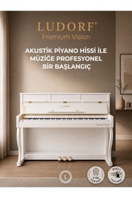Resim Ludorf Premium Vision Piyano Yüksek Konsol 88 Tuşlu Çekiç Aksiyon Dijital Konsol Piyano 