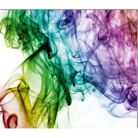 Resim Olinpa Cam Ocak Arkası Koruyucu | Renkli Duman Desenli 