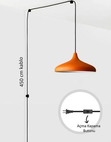 Resim Champion Fişe Takılabilir Tekli Avize Sarkıt Salon Mutfak Ofis Oturma Odası Aydınlatma Sarkıt Lamba Runcu 