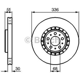 Resim Volvo On Fren Aynası Havalı Volvo Xc 90 2.5t D5 T6 02 17 Jant / 336x30x5dlxhavalı - Bosch 0986479202 
