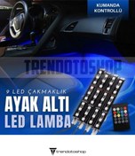 Resim C9 9 Led Ayak Altı Sese Duyarlı Müziğe Duyarlı Led 2 Metre Buz Mavi Ip Neon 