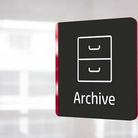 Resim Archive Sign - İngilizce Arşiv İsimliği - 12x24 cm 