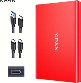 Resim Challenger Kpan Taşınabilir Usb 3.0 Harici Disk 320gb Yüksek Hızlı Tip C Kırmızı 