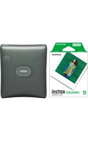 Resim Instax Sq Link Yeşil Ex D Akıllı Telefon Yazıcısı ve 10'lu Film 