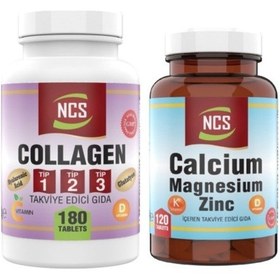 Resim Collagen Tip 1-2-3 Kolajen 1000 Mg Glutatyon 180 Tablet Kalsiyum Magnezyum 120 Tablet 