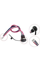 Resim YKA Panel Montajlı USB C Dişi Konnektör - Jst-Ph-2.0 Konnektör Çıkışı - Siyah 