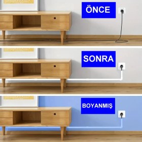 Resim 25X16 Yapışkanlı Kablo Kanal Seti Aksesuarlı 