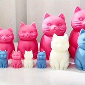 Resim DIY El Sanatları için Silikon Reçine Dökme Kalıpları - Kedi Şekilleri, Dayanıklı ve Kullanımı Kolay, Yaratıcı Projeler için Mükemmel 