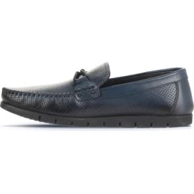Resim Bueno Shoes Lacivert Deri Erkek Loafer 21MA96 