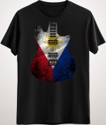 Resim GreenMint Unisex Siyah Gitar Guitar Flag Philippines 