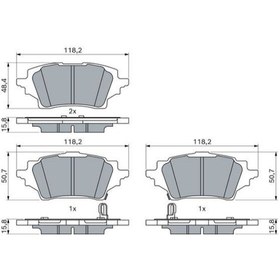 Resim Toyota Corolla Arka Fren Balatasi 2019-2022 0446602400 Mga55729 1.5, 1.8 