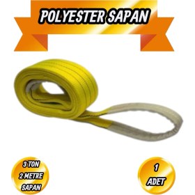 Resim BRATİ HAND TOOLS Polyester Sapan 3 Ton 2 Metre Sarı Sağlam Yük Kaldırma Taşıma Indirme Halat Spanzet 