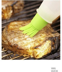 Resim Hazneli Silikon Yumurta Ve Yağ Fırçası Dayanıklı, Sızdırmaz, Pratik Mutfak Fırçası 