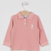 Resim U.S. Polo Assn. U.s. Polo Assn Lisanslı Classic Pembe Bebek Uzun Kol Yakalı Sweatshirt USB994-B 