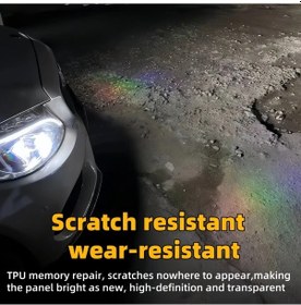 Resim Chuangyinshop Rainbow Laser Evrensel Tpu Renkli Cam Film Far Ve Stop Lambası Koruma 