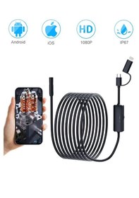 Resim Nhr-16 Endoskop Yılan Kamera Apple Uyumlu iOS Ve Android Led'li 10 Metre 